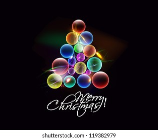 Modern christmas tree background, eps10 vector illustration