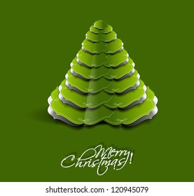 Modern christmas tree background, eps10 vector illustration