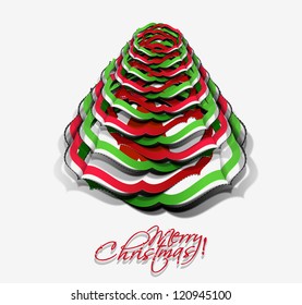 Modern christmas tree background, eps10 vector illustration