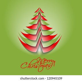 Modern christmas tree background, eps10 vector illustration