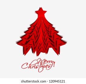 Modern christmas tree background, eps10 vector illustration