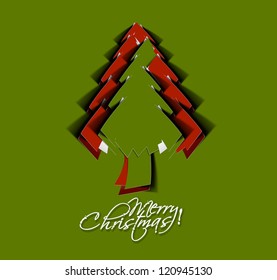 Modern christmas tree background, eps10 vector illustration