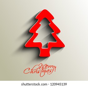 Modern christmas tree background, eps10 vector illustration