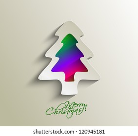 Modern christmas tree background, eps10 vector illustration