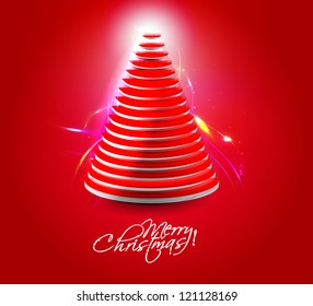Modern christmas tree background, eps10 vector illustration