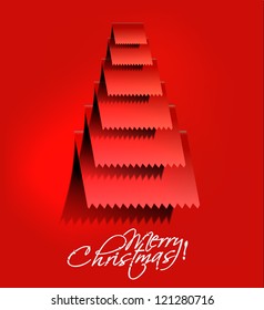 Modern christmas tree background, eps10 vector illustration