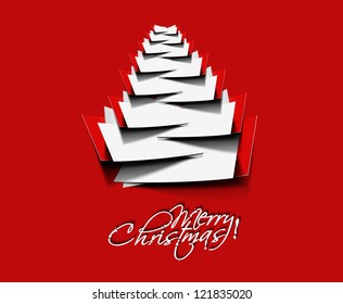 Modern christmas tree background, eps10 vector illustration