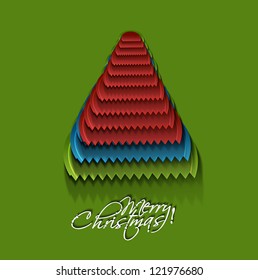 Modern christmas tree background, eps10 vector illustration