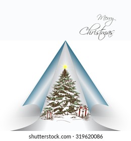 Modern Christmas tree background, eps10 vector illustration