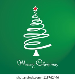 Modern christmas tree background, vector illustration