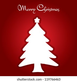 Modern christmas tree background, vector illustration