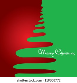 Modern christmas tree background, vector illustration