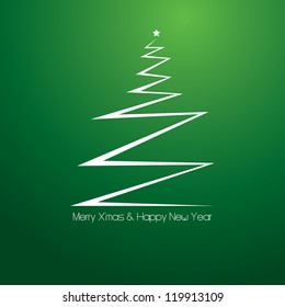 Modern christmas tree background, vector illustration