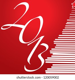 Modern christmas tree background, vector illustration