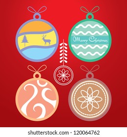 Modern christmas tree background, vector illustration