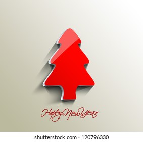 Modern christmas tree illustration design,