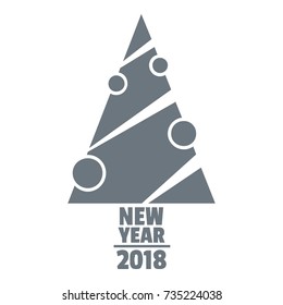 Modern christmas tree logo. Simple illustration of modern christmas tree vector logo for web