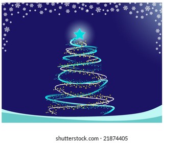 A modern Christmas tree vector image