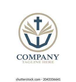 Modern Church Letter W Logo. Vector Illustration