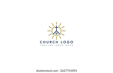 Modern Church Logo with Cross Symbol