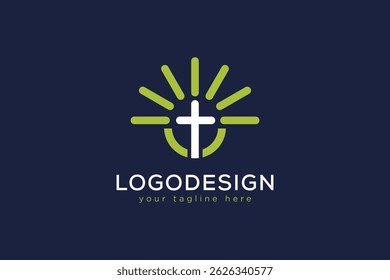 modern church logo icon vector design template concept
