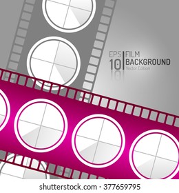 Modern Cinema Background Design. Vector Elements. Minimal Isolated Film Illustration. EPS10