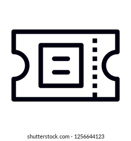 Modern cinema ticket icon