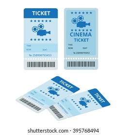 Modern cinema ticket, cinema  tickets. 