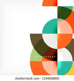 Modern circle abstract background. Vector illustration