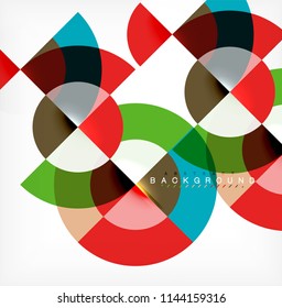 Modern circle abstract background. Vector illustration