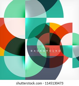 Modern circle abstract background. Vector illustration