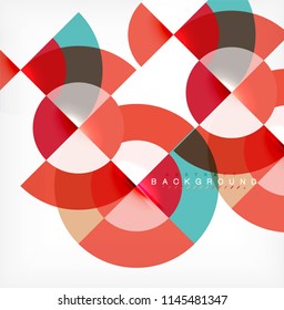 Modern circle abstract background. Vector illustration
