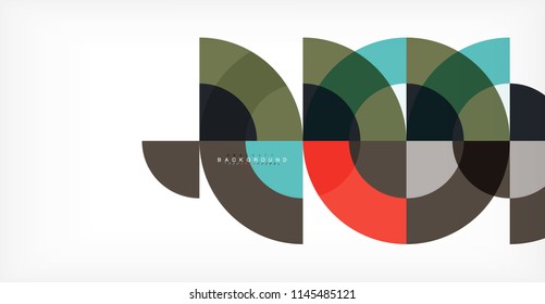 Modern circle abstract background. Vector illustration