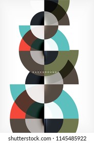 Modern circle abstract background. Vector illustration