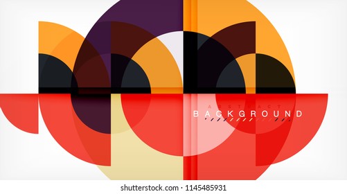 Modern circle abstract background. Vector illustration
