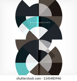 Modern circle abstract background. Vector illustration