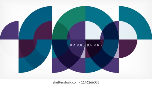 Modern circle abstract background. Vector illustration