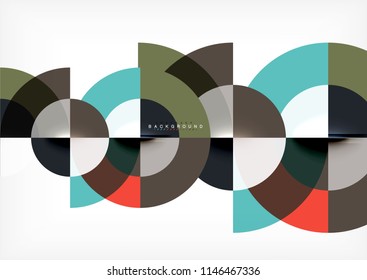 Modern circle abstract background. Vector illustration