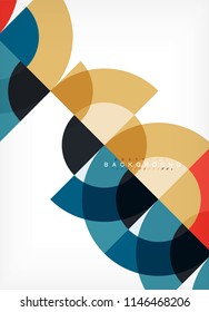 Modern circle abstract background. Vector illustration