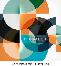 Modern circle abstract background. Vector illustration