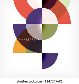Modern circle abstract background. Vector illustration