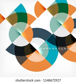 Modern circle abstract background. Vector illustration