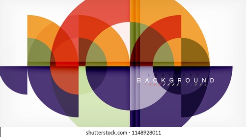 Modern circle abstract background. Vector illustration