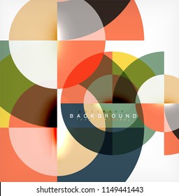 Modern circle abstract background. Vector illustration