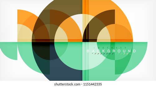 Modern circle abstract background. Vector illustration