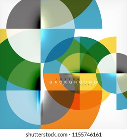 Modern circle abstract background. Vector illustration