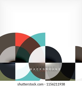 Modern circle abstract background. Vector illustration