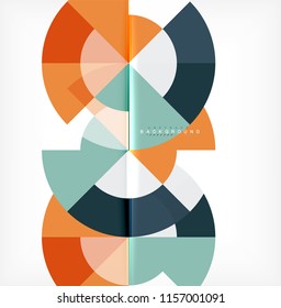 Modern circle abstract background. Vector illustration