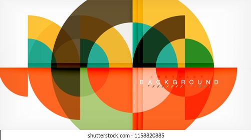 Modern circle abstract background. Vector illustration