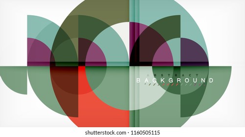 Modern circle abstract background. Vector illustration